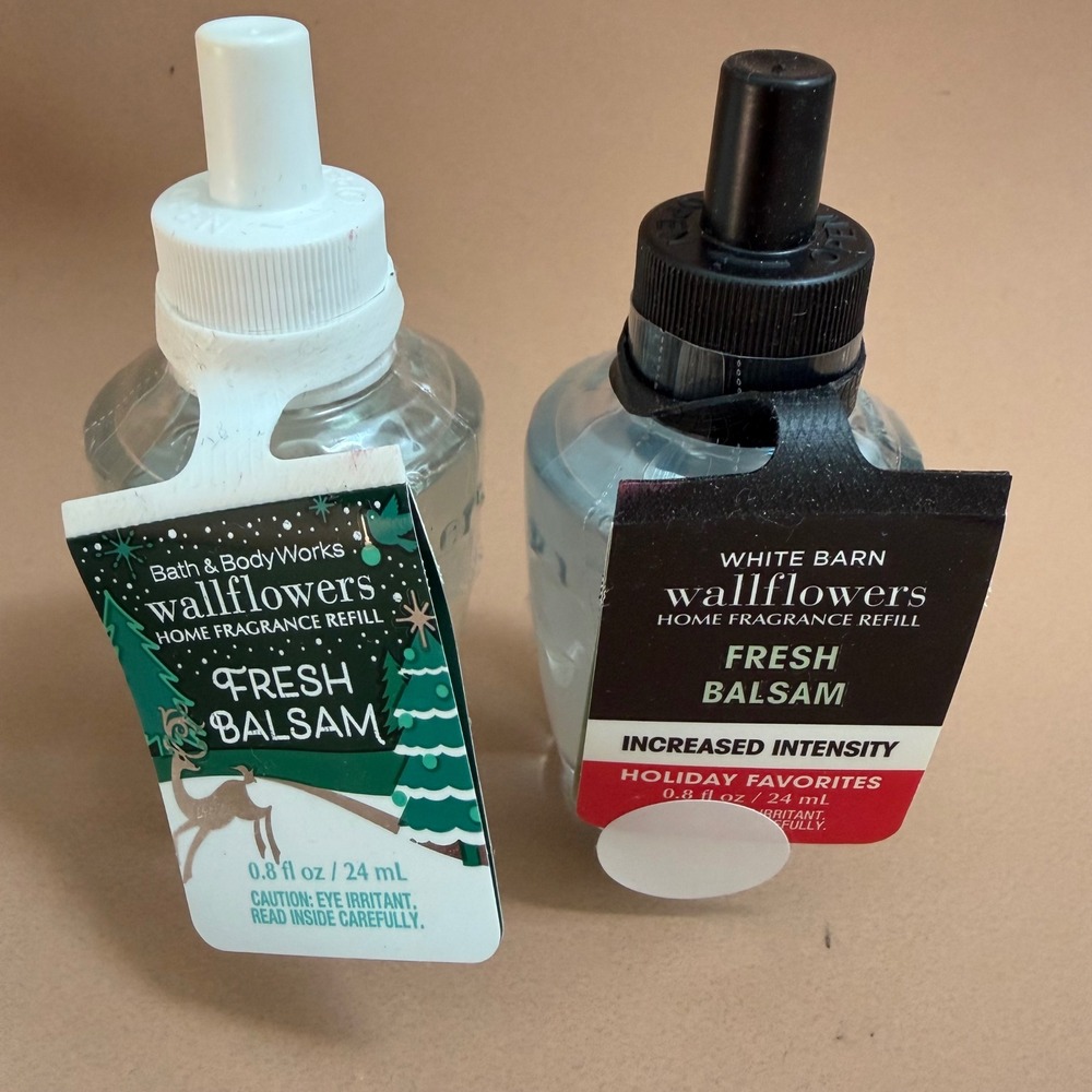 Bath Body Works White Barn Fresh Balsam Wallflowers Fragrance Refills Set of 2
